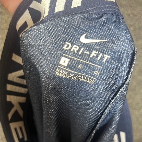 Nike Dri-Fit Blue Gray Athletic Shorts with Elastic Waistband, Womens S - Picture 7 of 8